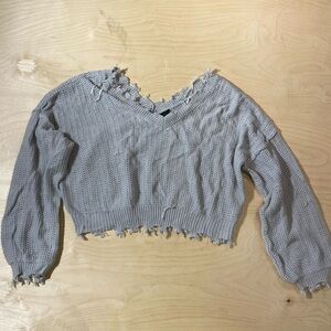 Rue 21 Cropped Distressed Sweater XL (IG)
